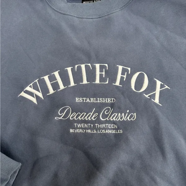 White Fox Decade Classics Essential Oversized Sweater‎ Ocean L/XL - Image 2