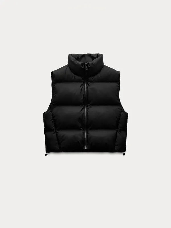 Zara Water Repellent Windproof Puffer Vest (Size S) - Image 3