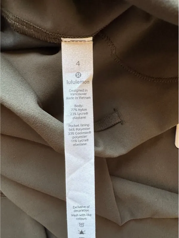 Lululemon Wunder Train High Rise 25” Dark Olive Size 4 NWT - Image 6