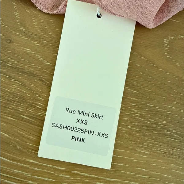 Sasha Therese Mini Skirt Rue Size XXS in Blush Pink - Image 2