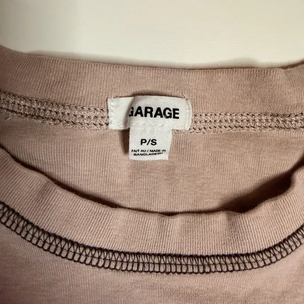 Garage Graphic Cropped T-Shirt in Brown - Image 2