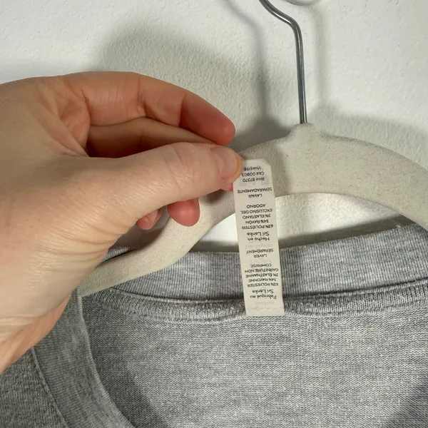 Alo Yoga Glipse Crewneck Sweatshirt Grey Athleisure Side Slit Oversized Women Sm - Image 5