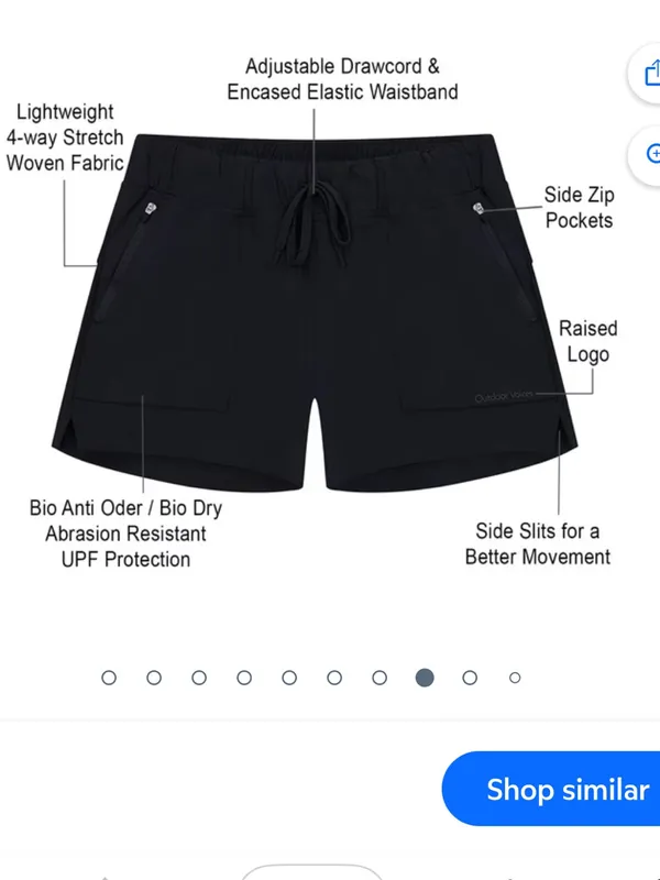 Outdoor Voices Women's RecTrek Shorts size Medium black - Image 2