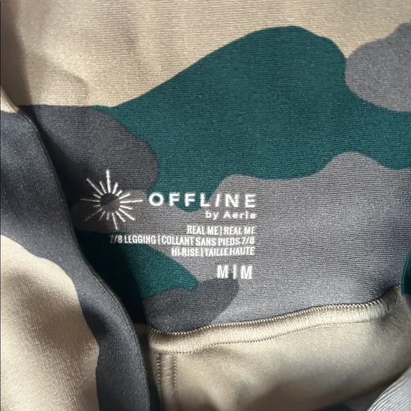 Offline Aerie Large 7/8 Leggings Hi-Rise Camouflage Activewear Crossover Stretch - Image 2