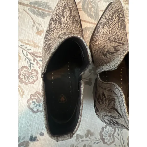 Ariat Dixon Embroidered leather pull-on bootie Blanco Size 5.5 B EUR 36 M - Image 5