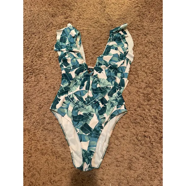 Plunge One Piece‎ Bathing Suit Size 4 - Image 2