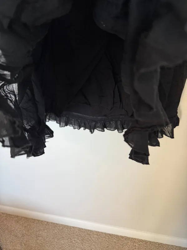 Vintage Y2K Black Tiered Peasant Maxi Skirt - Image 4