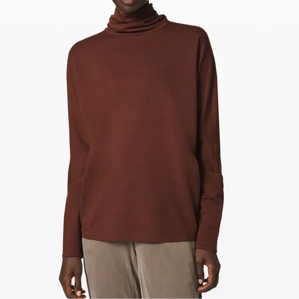 Lululemon Lab Moraine Turtleneck Merino‎ Wool Blend Pullover Dark Cedar Casual - Image 11