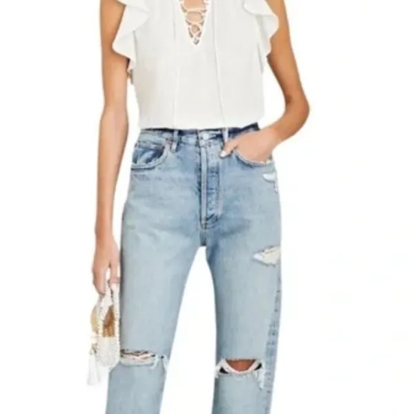 Intermix‎ Florance Flutter Sleeve Blouse NEW With Tags - Size S. - Image 6