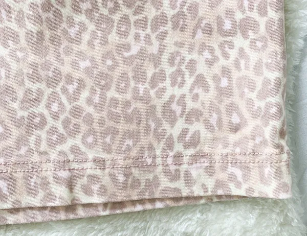 Wild Fable Blush Pink Leopard Print Denim Skirt - Image 4