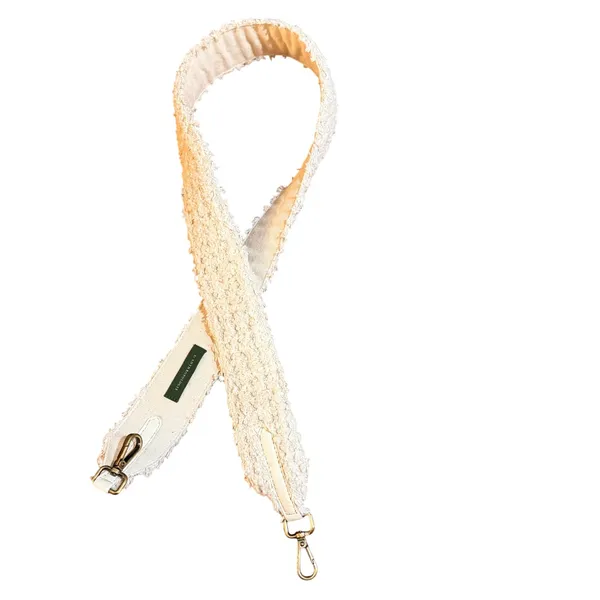 Anthropologie Sherpa Boucle Detachable Bag Strap Cream Texture Purse Replacement - Image 4