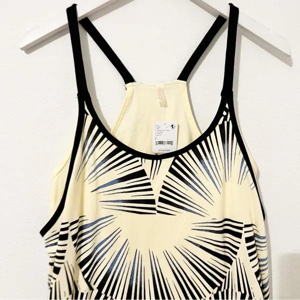 Free People Hot Shot Mini Printed Dress Romper Sunrise Geo Combo Size Small NWT - Image 3