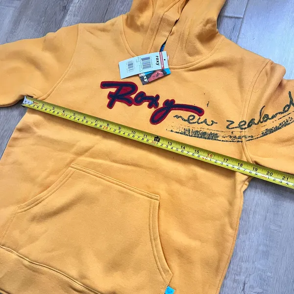 Roxy NWT Yellow Hoodie Sweatshirt “ New Zealand” Girl’s Women’s Size L - Image 5