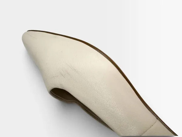 Franco Sarto Citrus Cream Leather Almond Toe Round Block Heel SZ 9.5 - Image 6