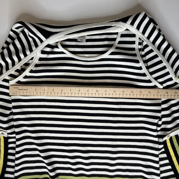 AK Anne Klein Striped Knit Cardigan Sweater Tank Top Set Size L/PL Mod Layering‎ - Image 11