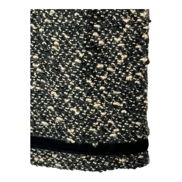 Nanette Lepore‎ Skirt Women 12 Brown Black Tweed Velvet Trim Pencil Straight - Image 3