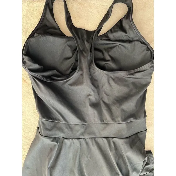 ABOCIW Women's M Black Sleeveless Athletic Dress w/ Built-in Shorts & Bra - Image 4
