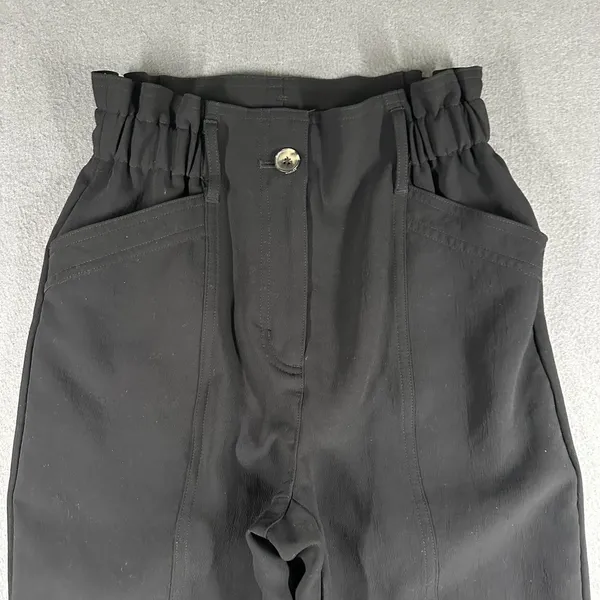 Wilfred‎ Pants Womens 0 Black Paperbag Waist Crepe Crop Elastic Waist Pockets - Image 2
