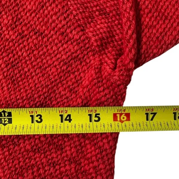 LAmade Womens Red Twist Front V-Neck Long Sleeve Textured Knit Top Size M | 0084 - Image 6