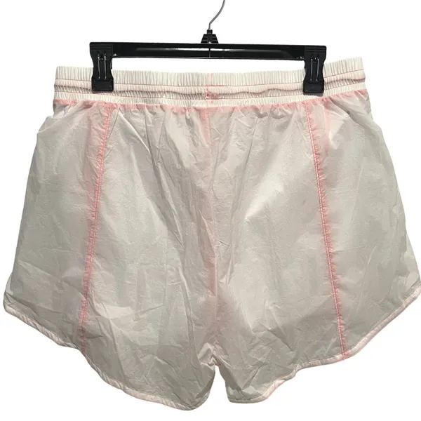 Gymshark Pulse 2 Running Shorts Women L White Neon Orange Athletic Ripstop Liner - Image 4