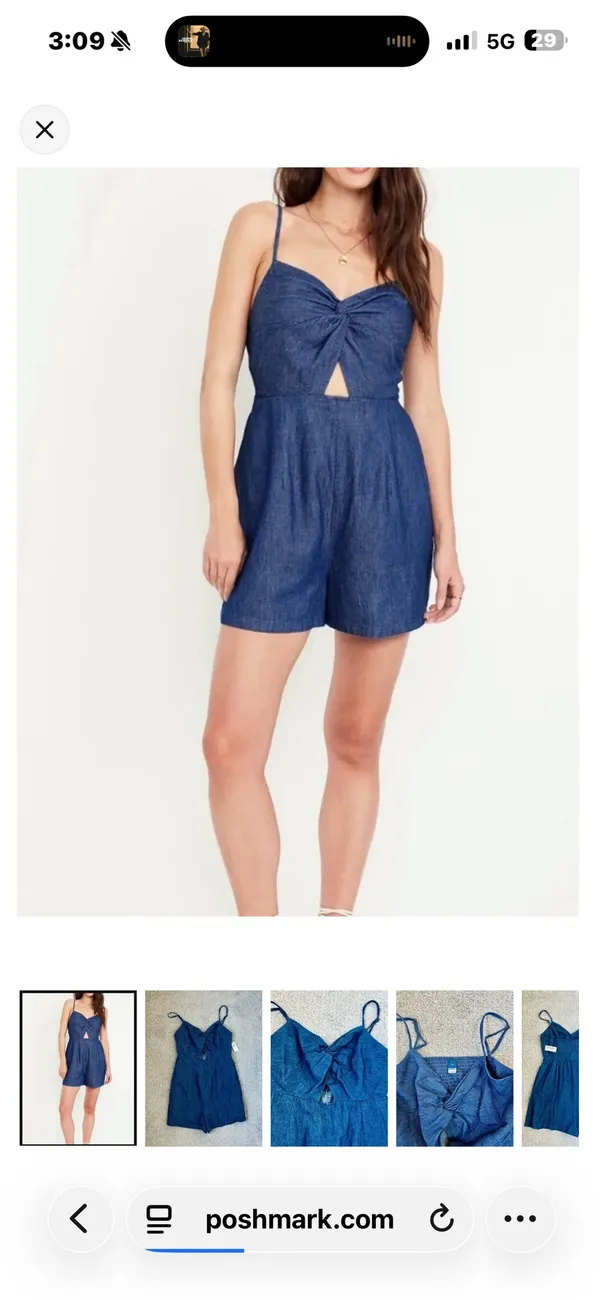 Old Navy Jean Romper - Image 2