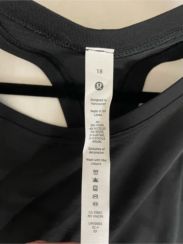 Lululemon NWT Swiftly Tech High Neck Racerback Tank Top Black Size 18 - Image 7