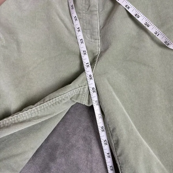 Charter Club Corduroy Pants Women's 10 Green Laura Fit Normcore Retro Academia - Image 5