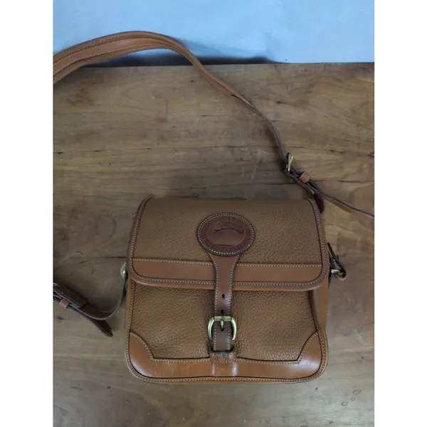 Vintage Dooney & Bourke AWL Crossbody Brown Purse - Image 8