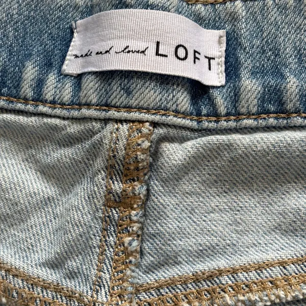LOFT High Waist Palazzo Jeans‎ Size 26 Wide Leg Denim Blue - Image 2