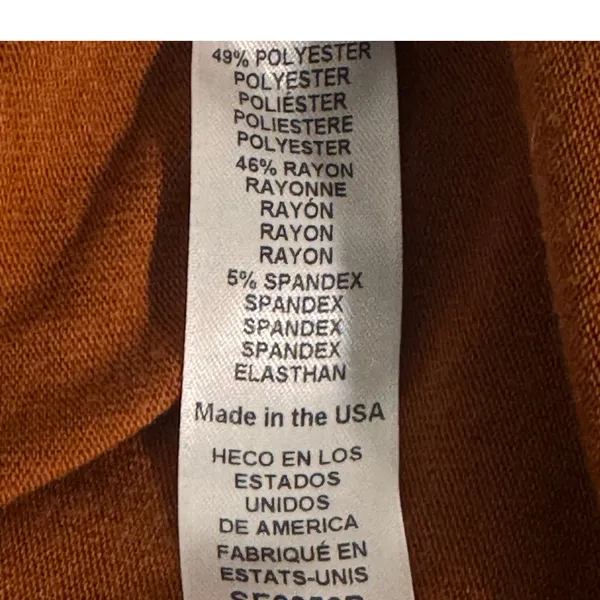 Michael Stars Women's Medium Rust Long Sleeve High Low Hem Soft Knit Top - Image 6