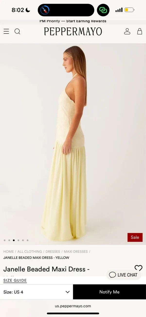 Yellow Peppermayo Maxi Dress - Image 4