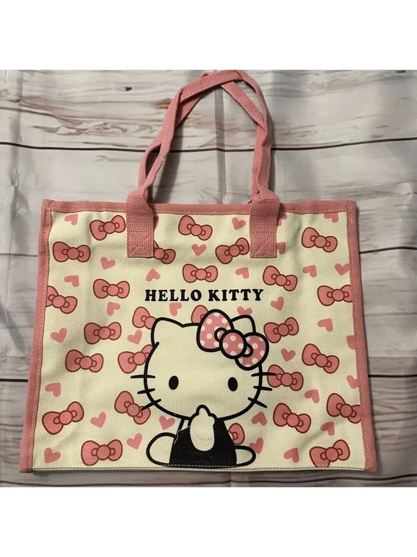 Hello Kitty Pink and Cream Bow Tote - Image 2