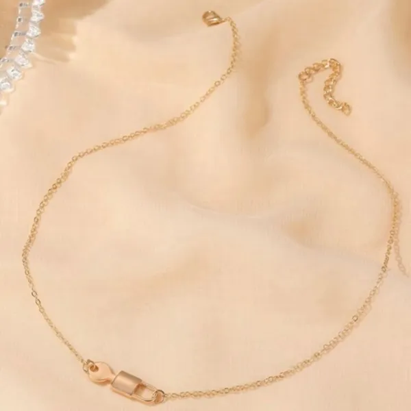 3/$30 💛 Lock and Key Necklace Gold - Image 3