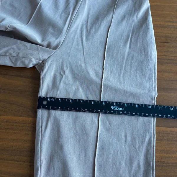 PrettyLittleThing Strapless Jumpsuit Sz 6 Tan Wide Leg Pintuck Office Workwear - Image 13