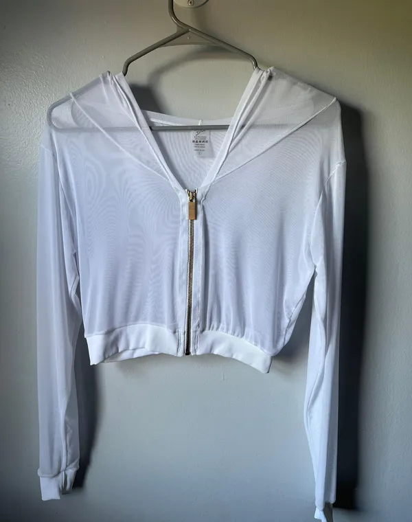 Heart of Sun Swim Sheer White Swim Cover Up - Image 2