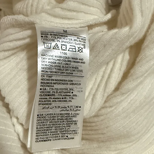 Old Navy High-Waisted Cozy Rib-Knit Lounge Leggings Creme de La Creme Size M - Image 3