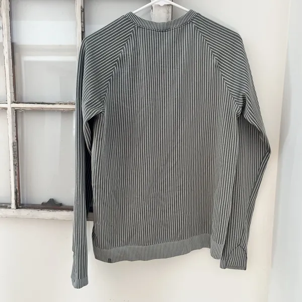 Lululemon Women Rest Less Pullover Ribbed, teal blue‎ / green Size 12 - Image 3