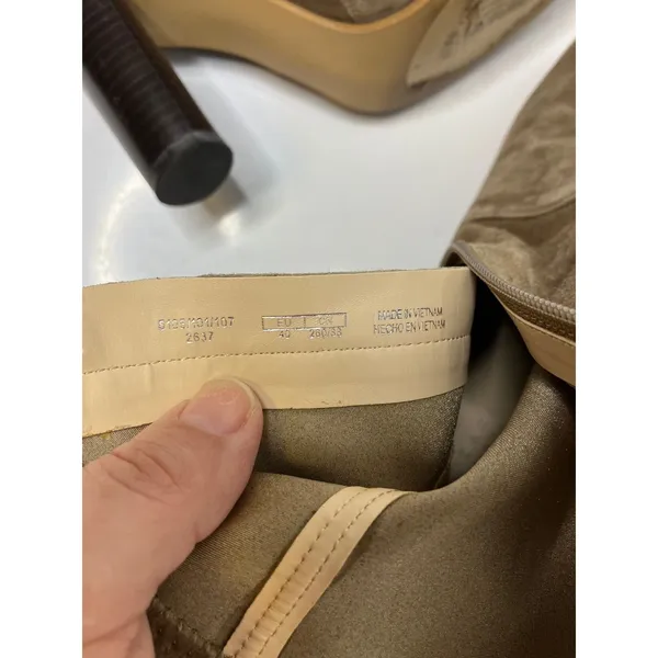 Zara woman tan taupe boots zipper closure women's size‎ 40 9.5 dressy trendy - Image 7