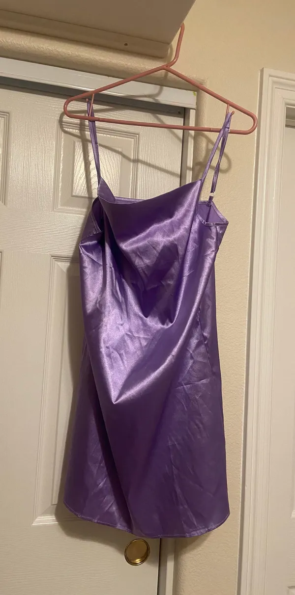 Purple Satin-like Dress - Image 3