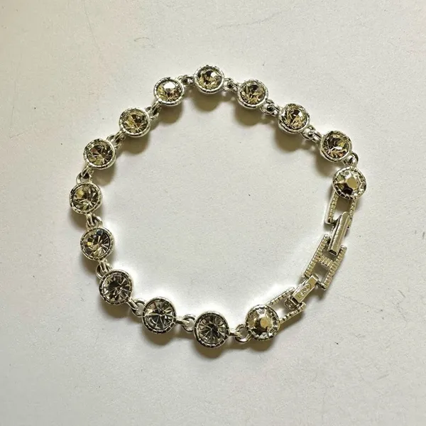 Avon rhinestone silver tone bracelet - Image 2