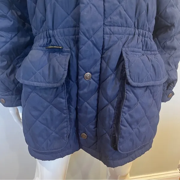 Hunting World New York Quilted Navy Jacket - Image 3