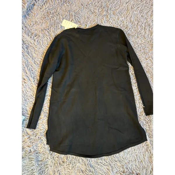 CMP55 Collection Womens Black‎ Knit Tunic Rhinestone Pocket Long Sleeve Top NEW - Image 7
