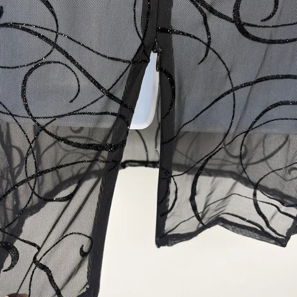 Patrice Catanzaro Sheer Velvet Burnout Mini Dress Sz 10 Mesh Whimsigoth Festival - Image 12