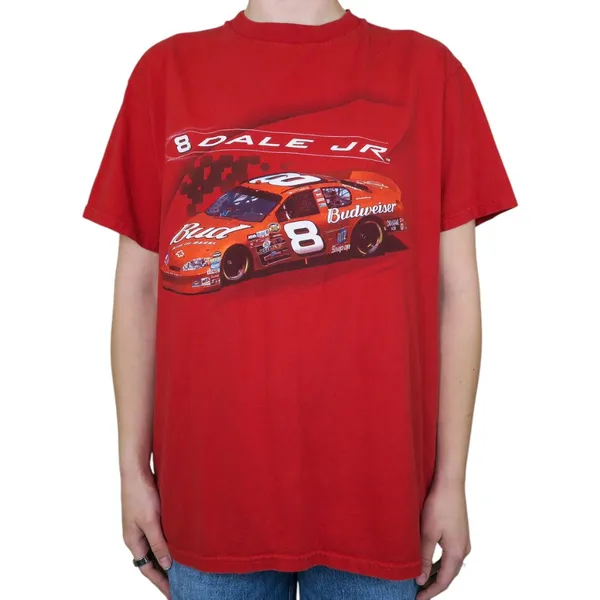 Vintage Y2K Dale Earnhardt Jr. Budweiser Shirt - Image 2