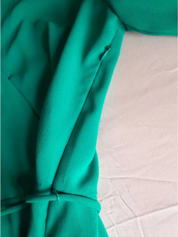 J. Crew Green Tie Top with Bell Sleeves - Image 3