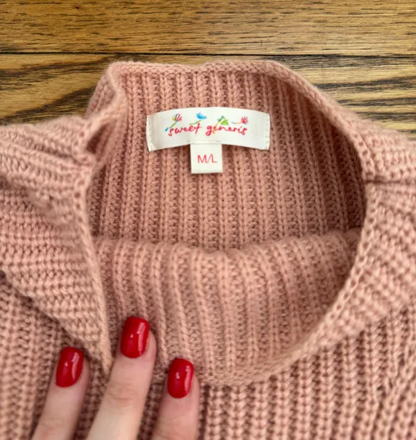 Purple And Pink Sweater Size M - Image 3