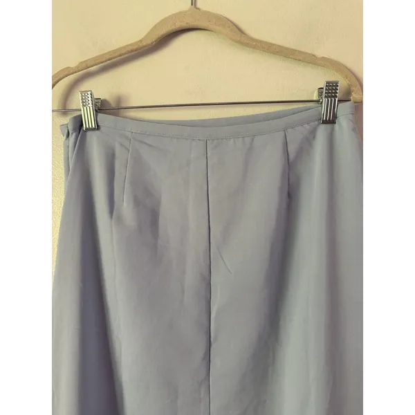 NWT OGL Lyocell Linen Blend Maxi Flared Pull On Skirt Size Medium Arctic Blue - Image 5