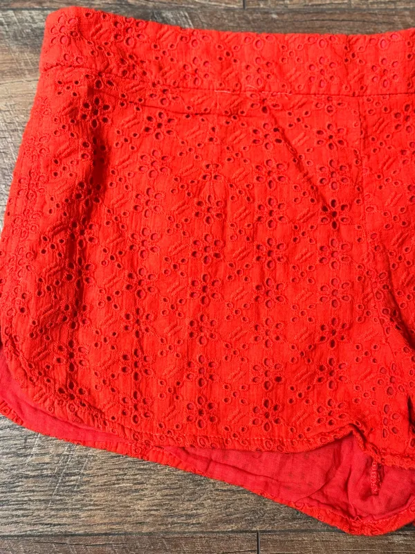 Forever 21 Orange Eyelet Hot Shorts M Fits Size 2/26 - Image 3
