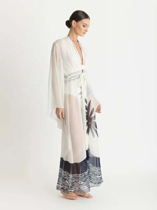 Diarrablu Sirene Kimono Baya Navy Womens Size Large - Image 4