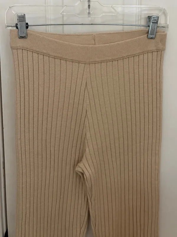 Aerie Ribbed Pant and Cropped Zip Up Sweater Set - Image 5